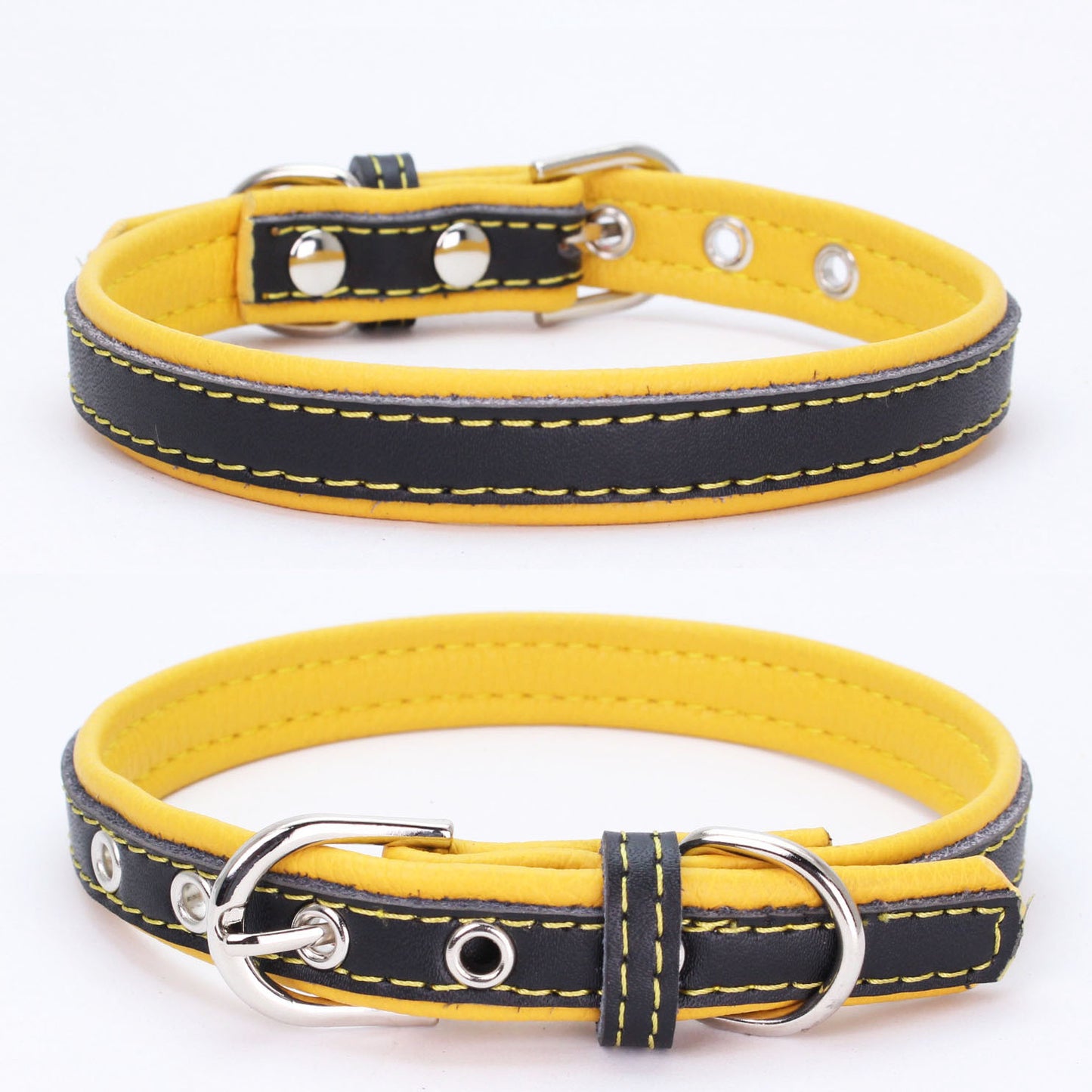 Color Leather Pet Collar