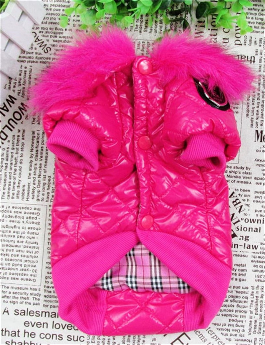 NEW ARRIVAL Noble Winter Pet Vest With Fur Collar