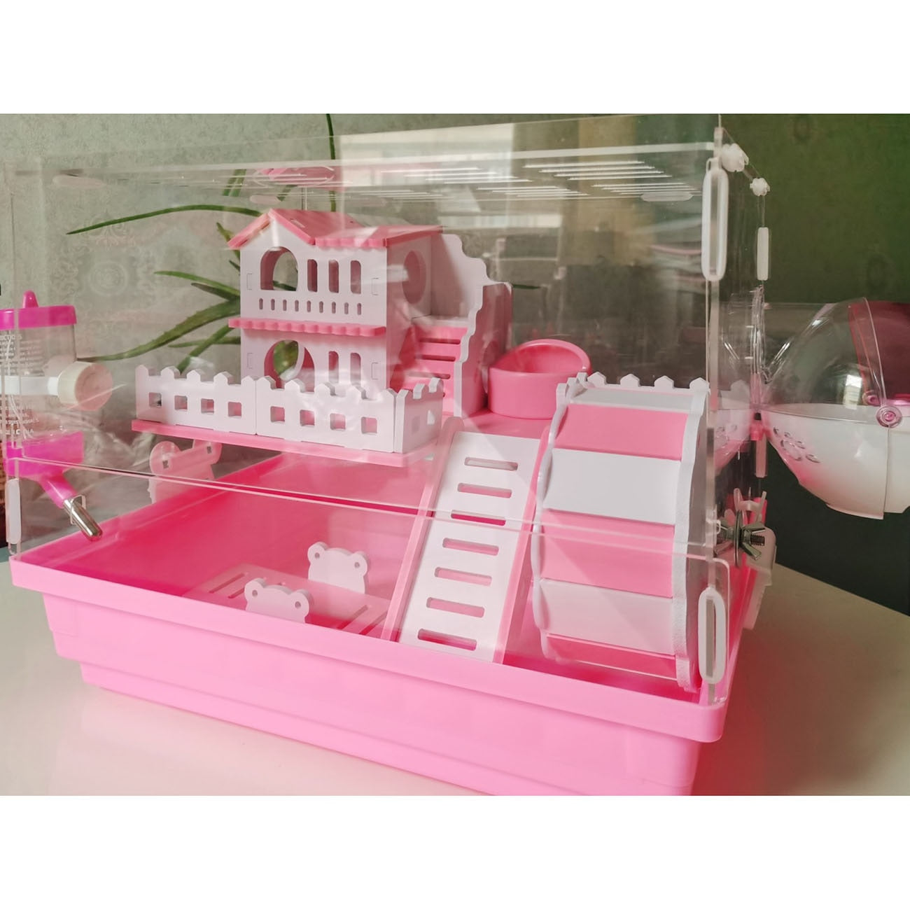 Transparent Multi-level Hamster Cage w/wo Toys