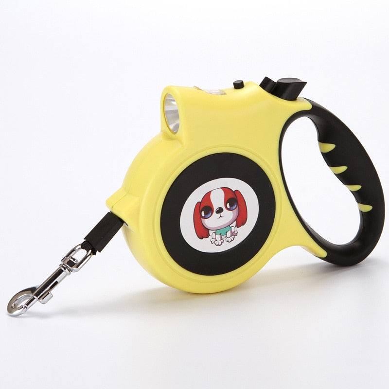 Retractable Dog Leash with LED Flashlight