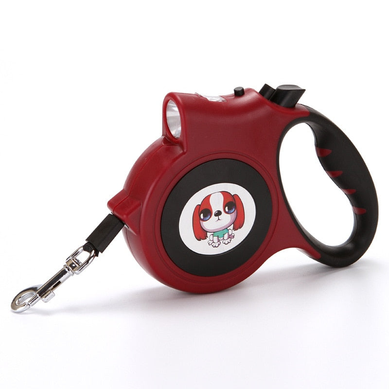Retractable Dog Leash with LED Flashlight