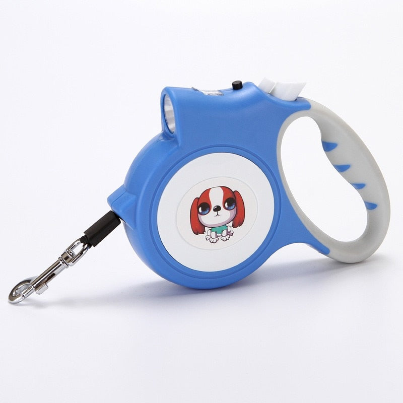 Retractable Dog Leash with LED Flashlight