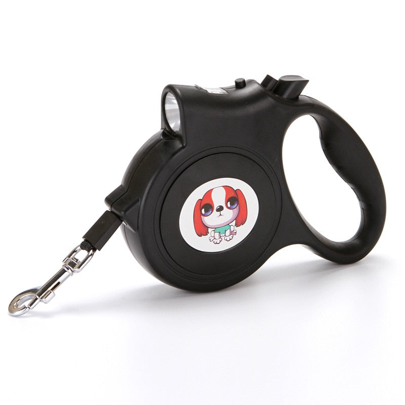 Retractable Dog Leash with LED Flashlight