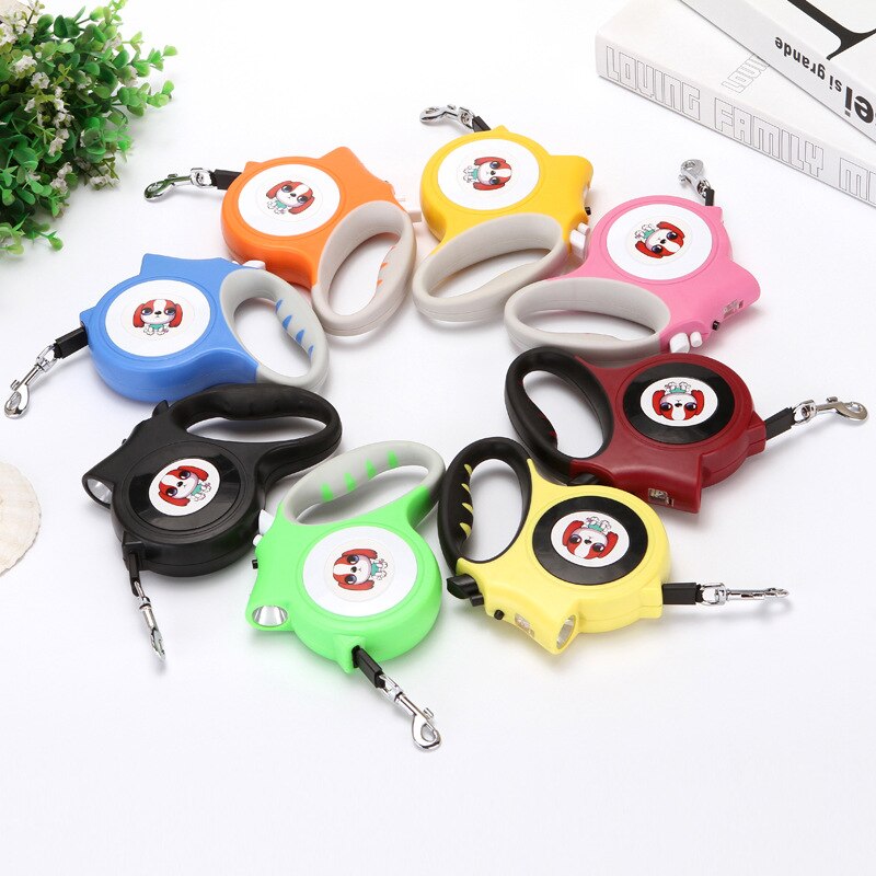 Retractable Dog Leash with LED Flashlight