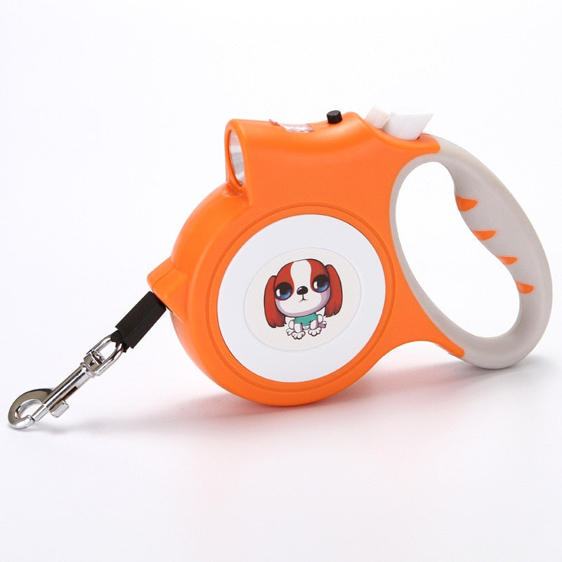 Retractable Dog Leash with LED Flashlight