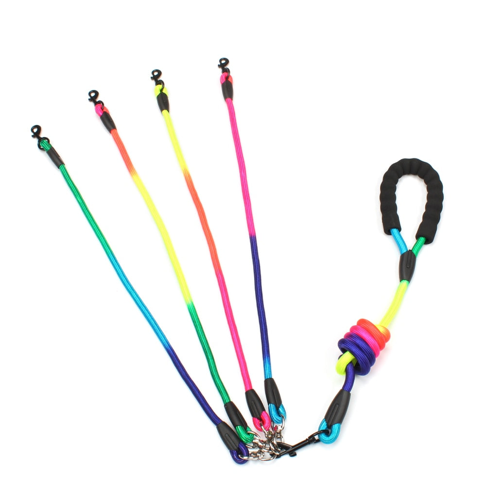 New Rainbow Multi Dog Leash