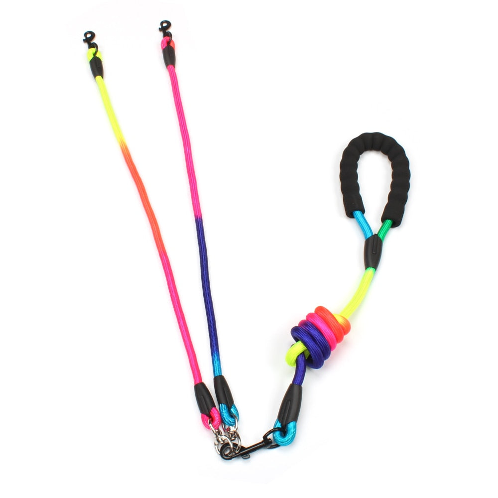 New Rainbow Multi Dog Leash