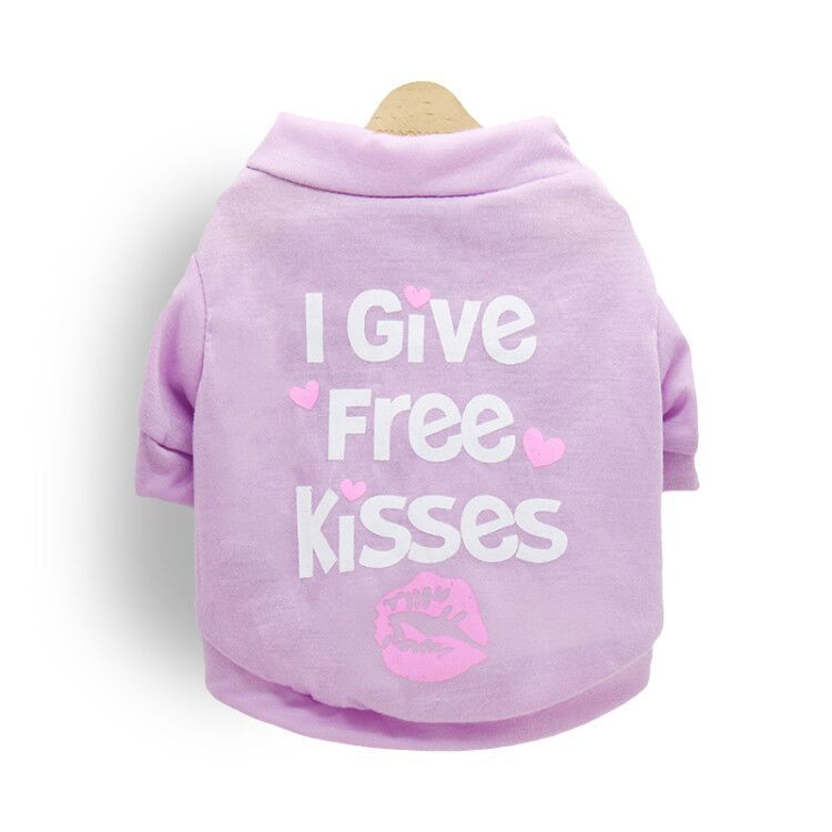 Kiss Printed Cotton Small Dog Jersey