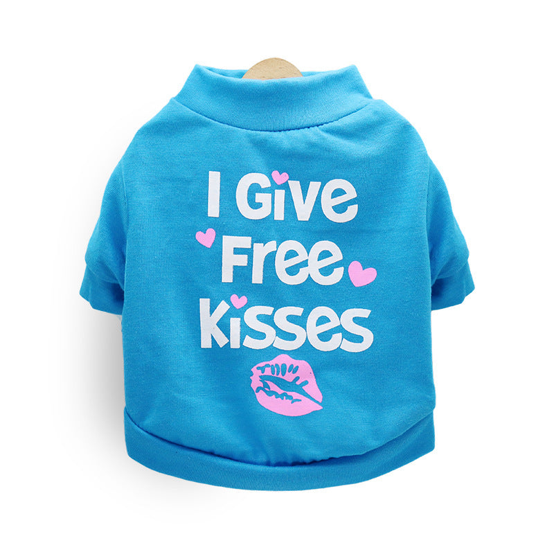 Kiss Printed Cotton Small Dog Jersey