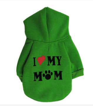 Fleece Printed I Love My Mom Pet Sweater