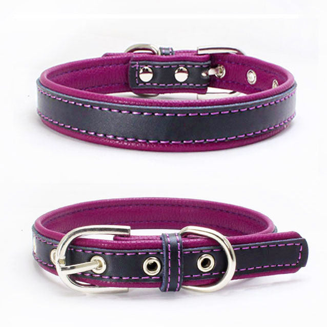 Color Leather Pet Collar