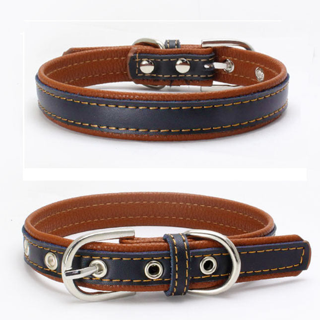 Color Leather Pet Collar