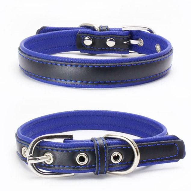 Color Leather Pet Collar
