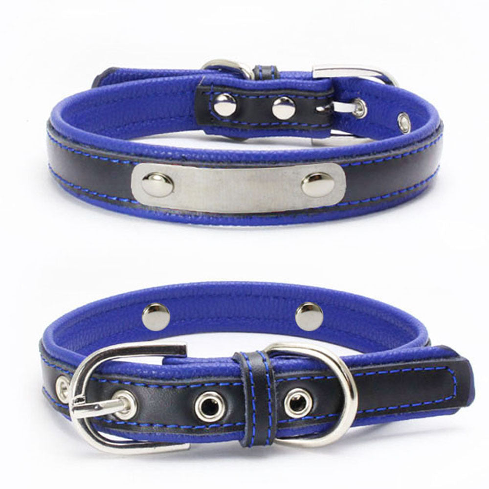 Color Leather Pet Collar