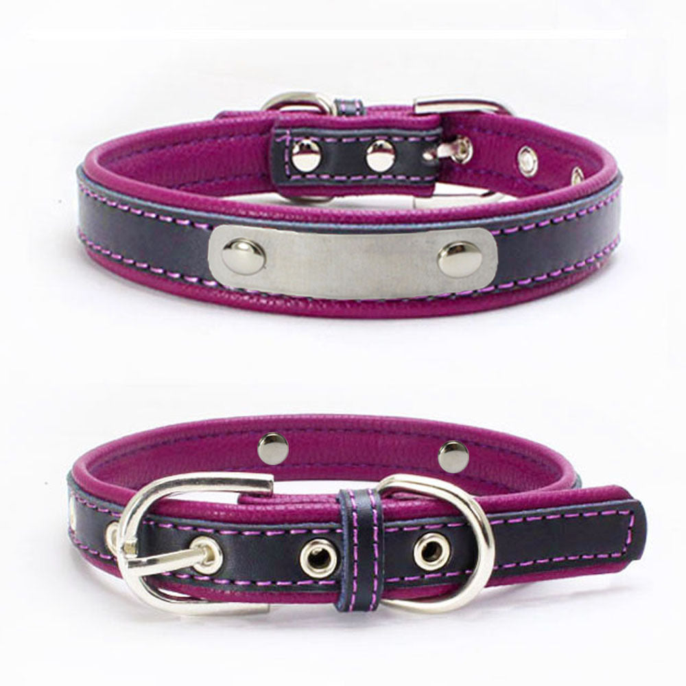 Color Leather Pet Collar