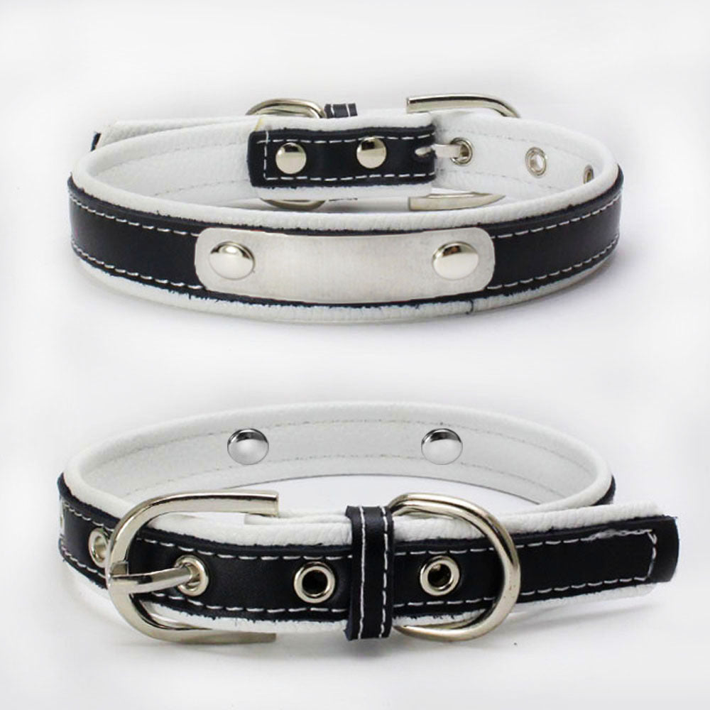 Color Leather Pet Collar