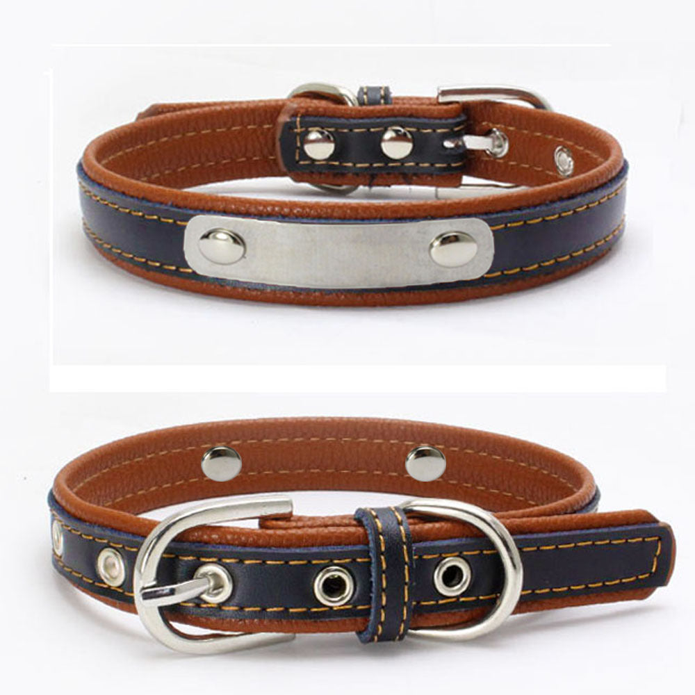 Color Leather Pet Collar