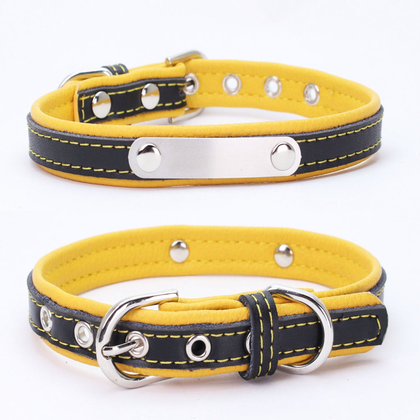 Color Leather Pet Collar