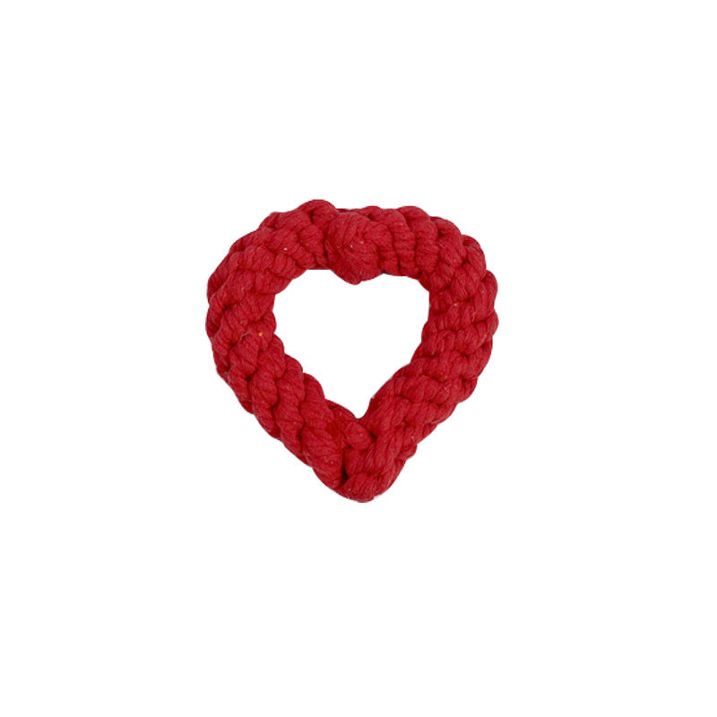 Woven Heart Shaped Knot Rope Toy(s)
