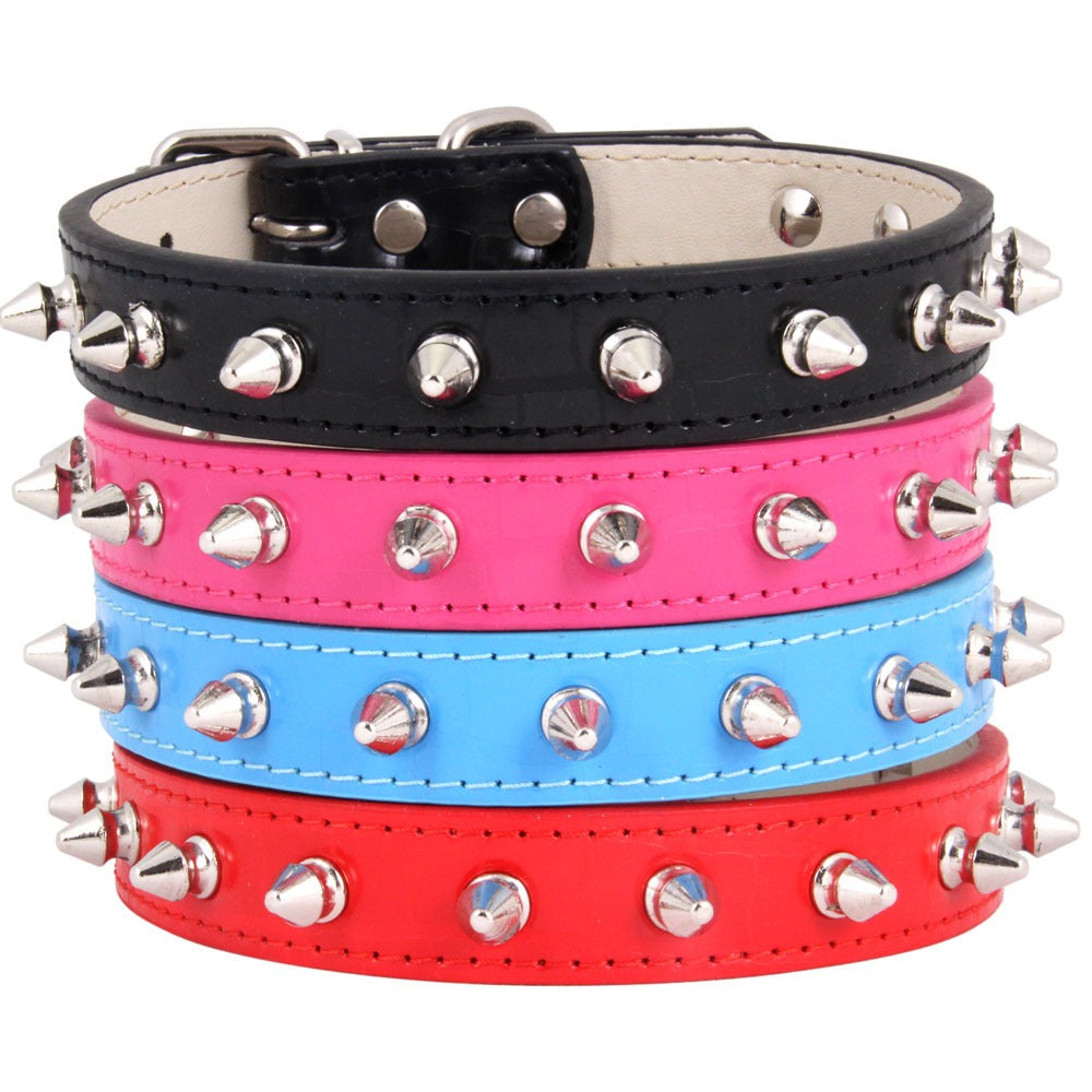 Leather Studded Pet Collar