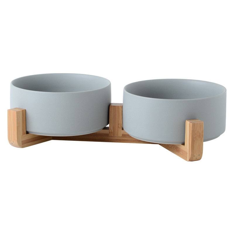 Ceramic Pet Bowl Single/Double w/wo Stand