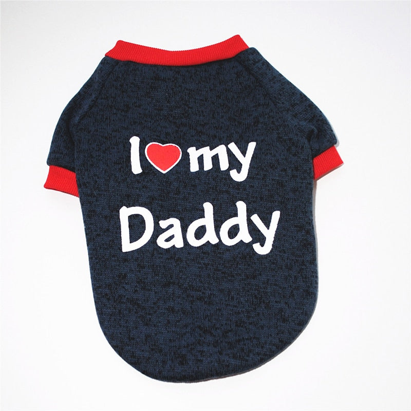 I LOVE MY MOMMY - I LOVE MY DADDY Pet Shirt
