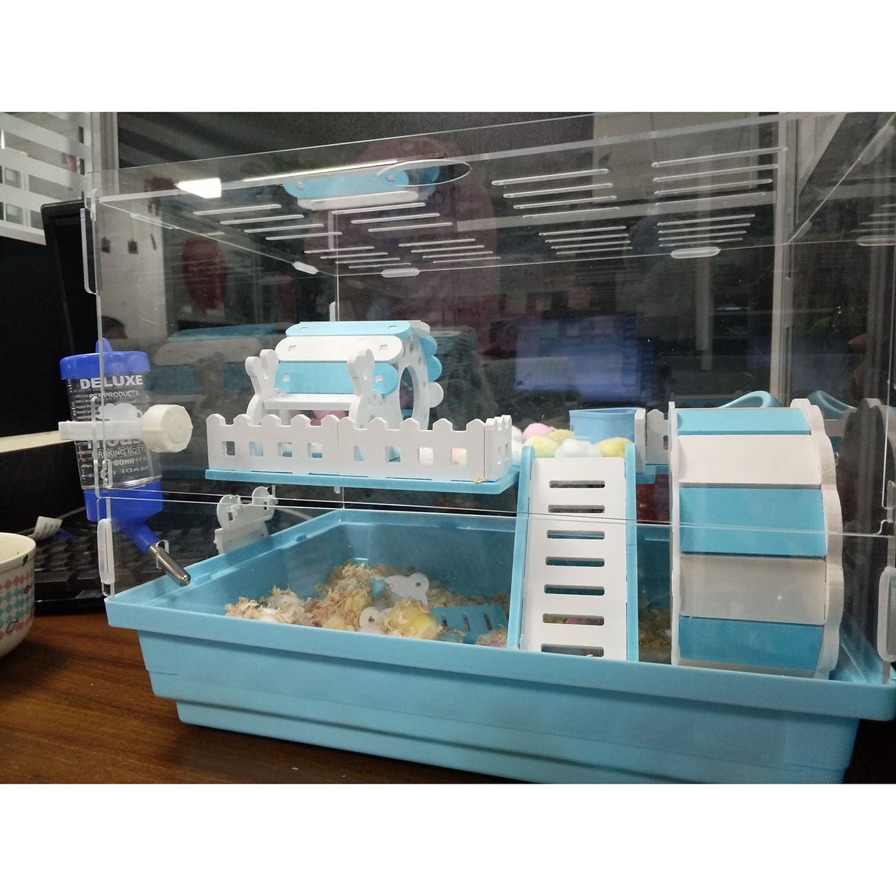 Transparent Multi-level Hamster Cage w/wo Toys