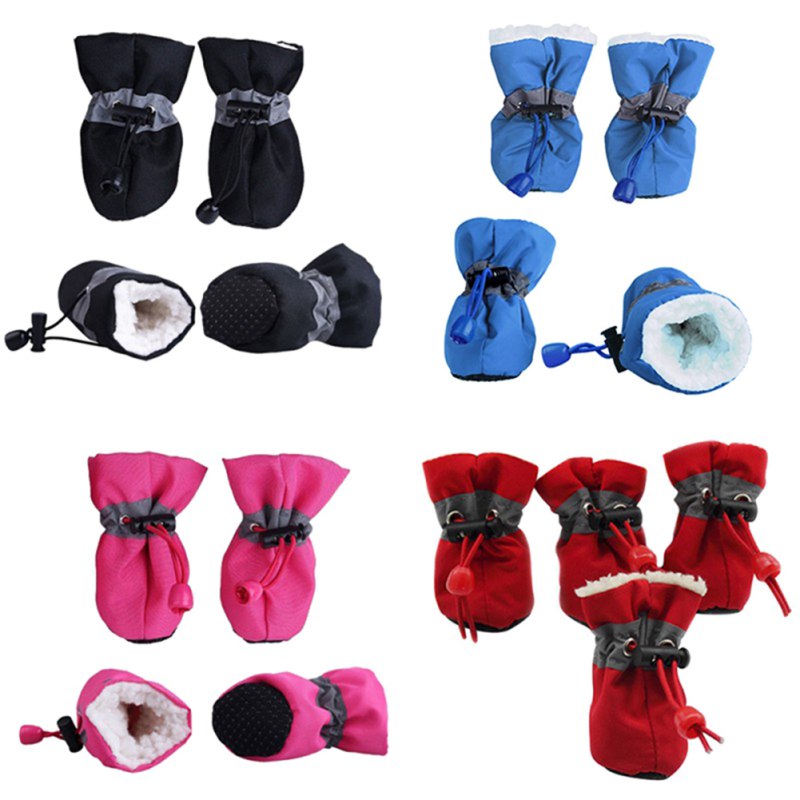 4pcs Antiskid Dog Shoes