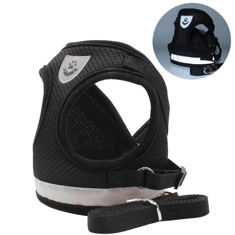 Adjustable/Reflective Dog Harness with Leash
