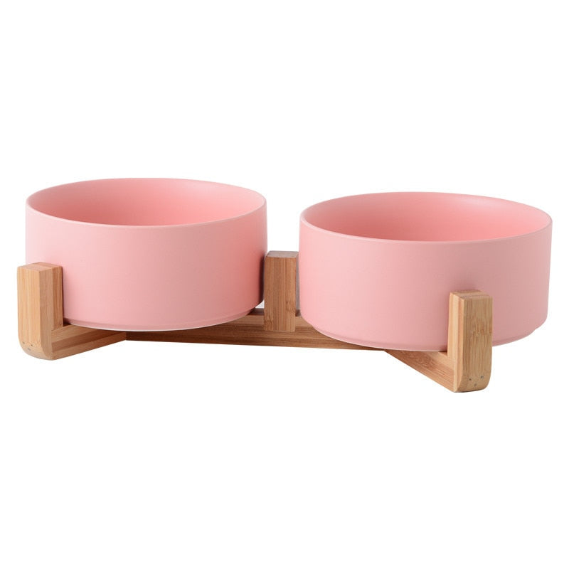 Ceramic Pet Bowl Single/Double w/wo Stand