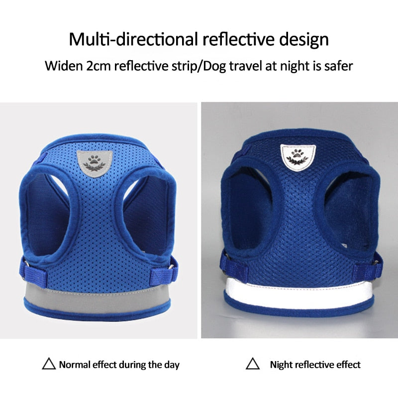 Adjustable/Reflective Dog Harness with Leash