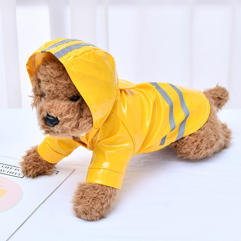Reflective Solid/Print Dog Rain Coat