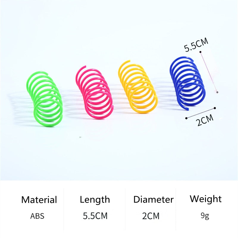 4/8/16/20pcs Kitten/Cat Durable Spring Toy