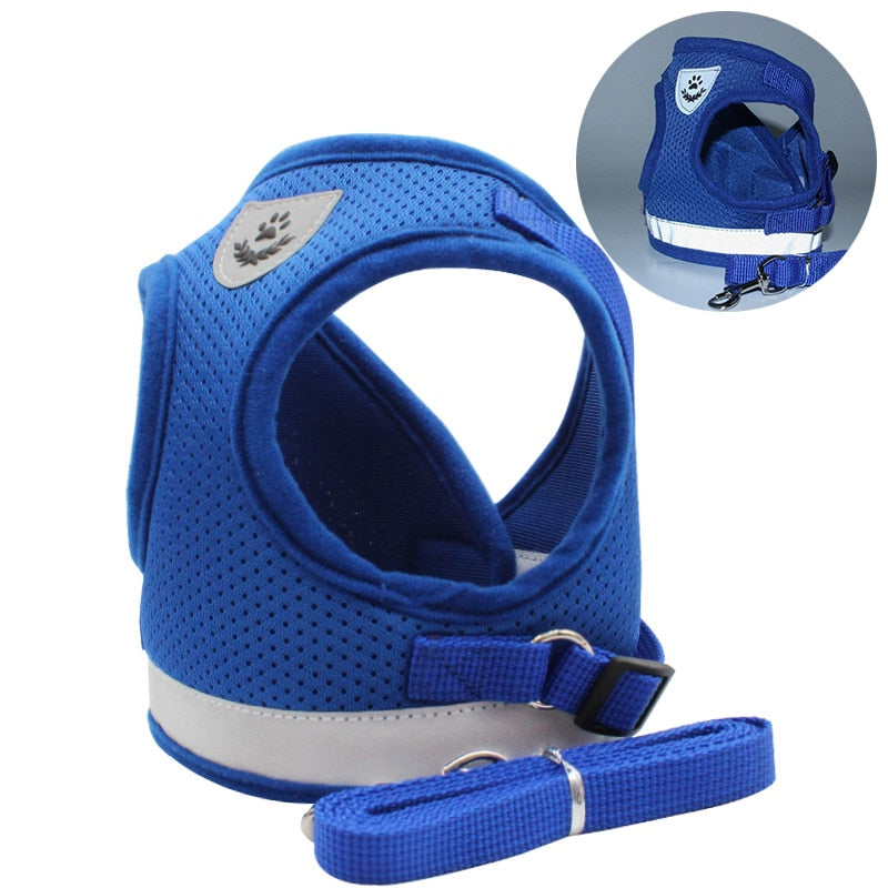Adjustable/Reflective Dog Harness with Leash