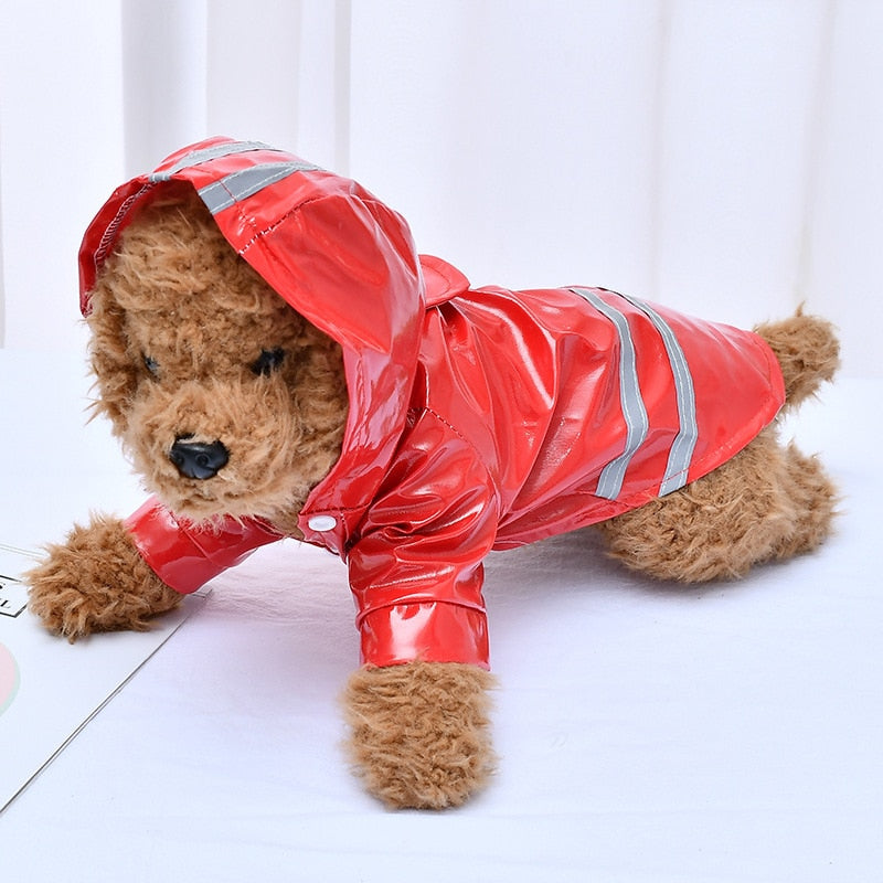 Reflective Solid/Print Dog Rain Coat