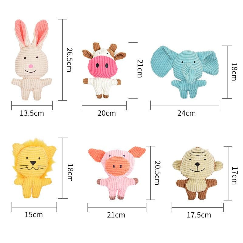 Cute Animal Plush Dog Toy