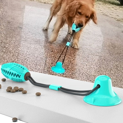 Silicone Suction Cup Tug Interactive Dog Ball