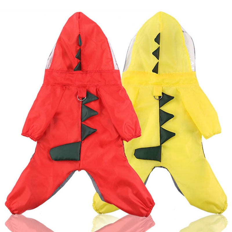 Reflective Solid/Print Dog Rain Coat