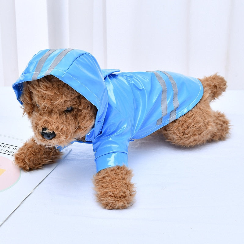 Reflective Solid/Print Dog Rain Coat