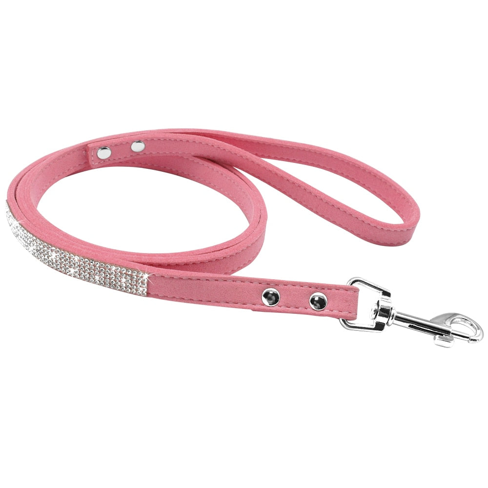Bling Leather Rhinestone Dog/Cat Collar