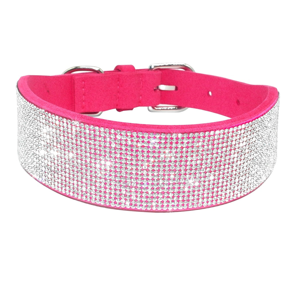 Bling Leather Rhinestone Dog/Cat Collar