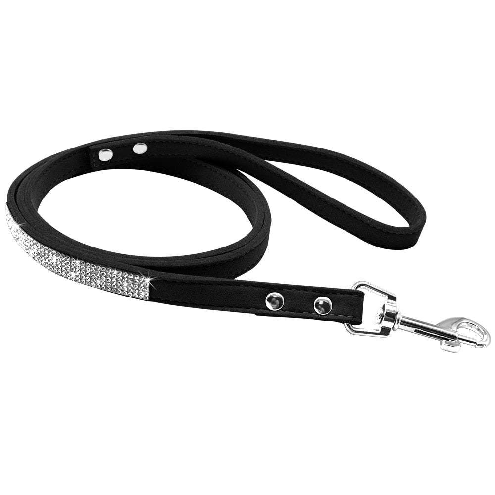 Bling Leather Rhinestone Dog/Cat Collar
