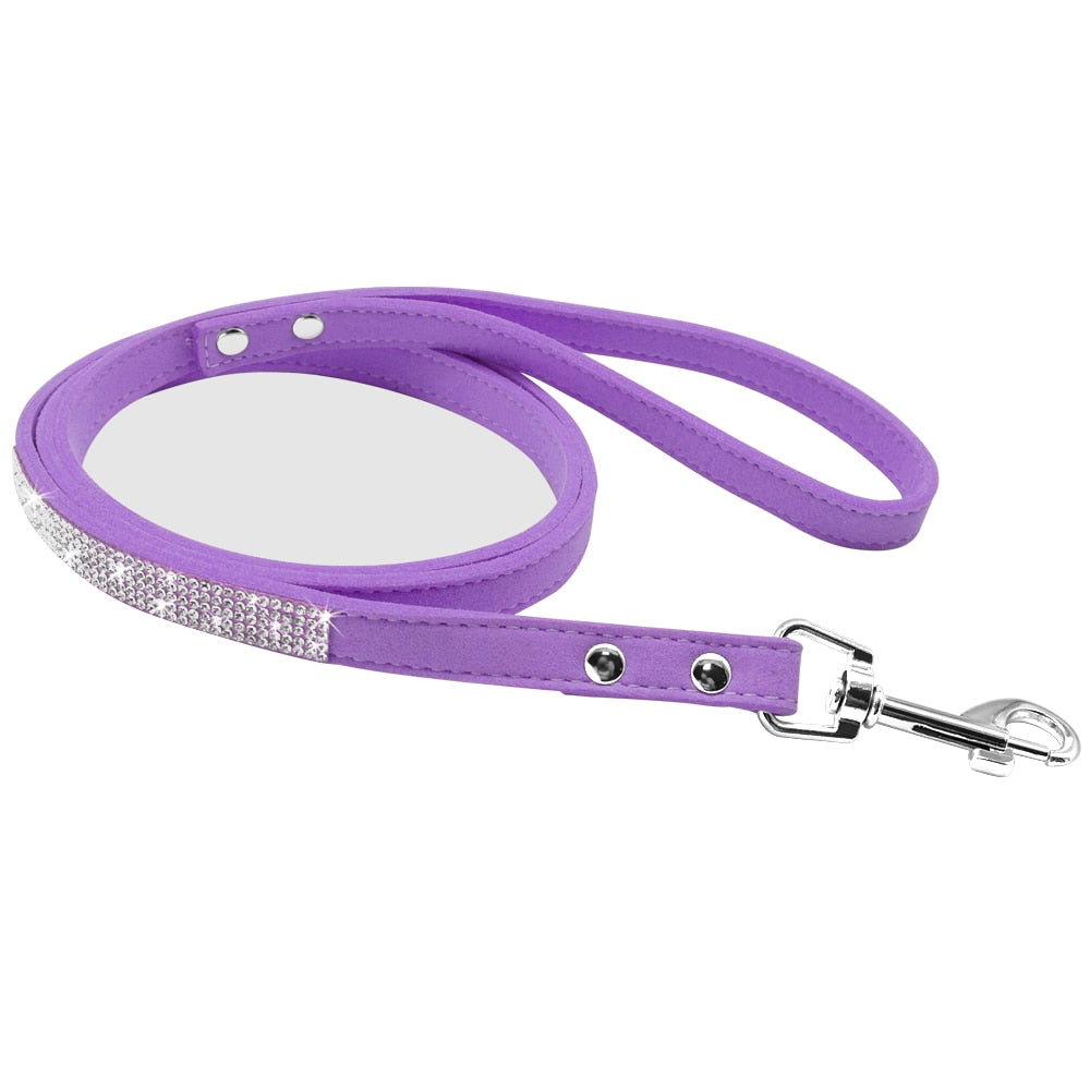 Bling Leather Rhinestone Dog/Cat Collar
