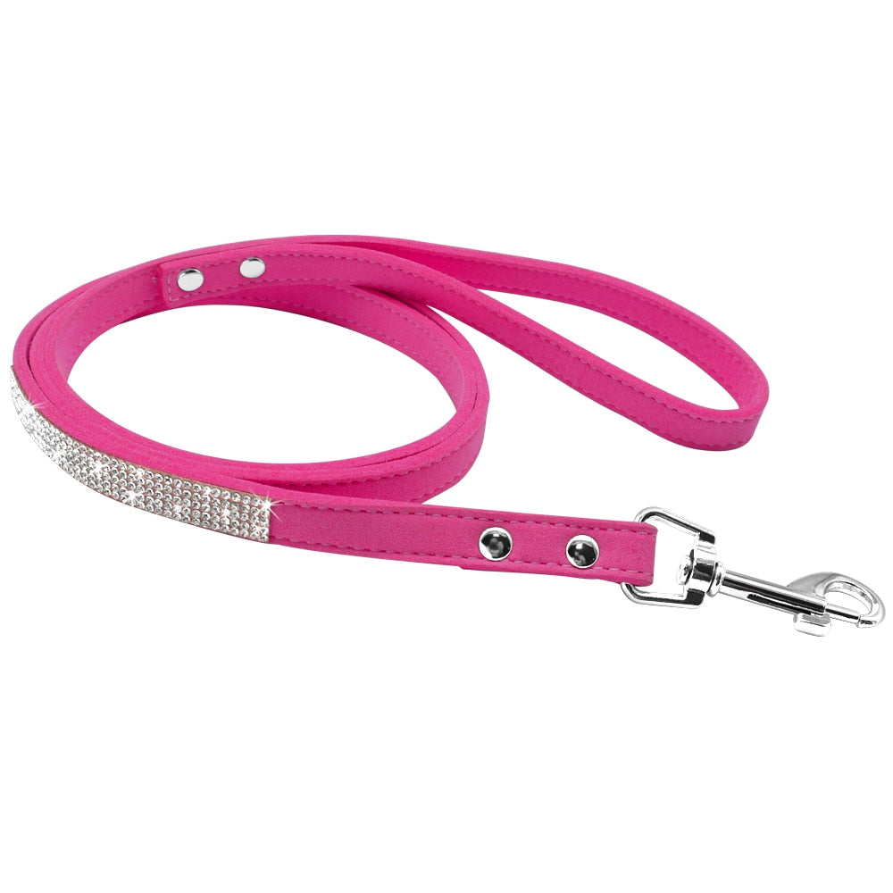 Bling Leather Rhinestone Dog/Cat Collar