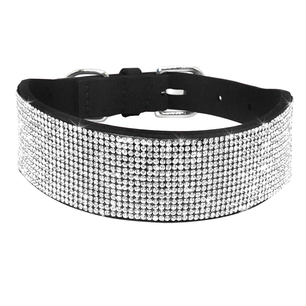 Bling Leather Rhinestone Dog/Cat Collar