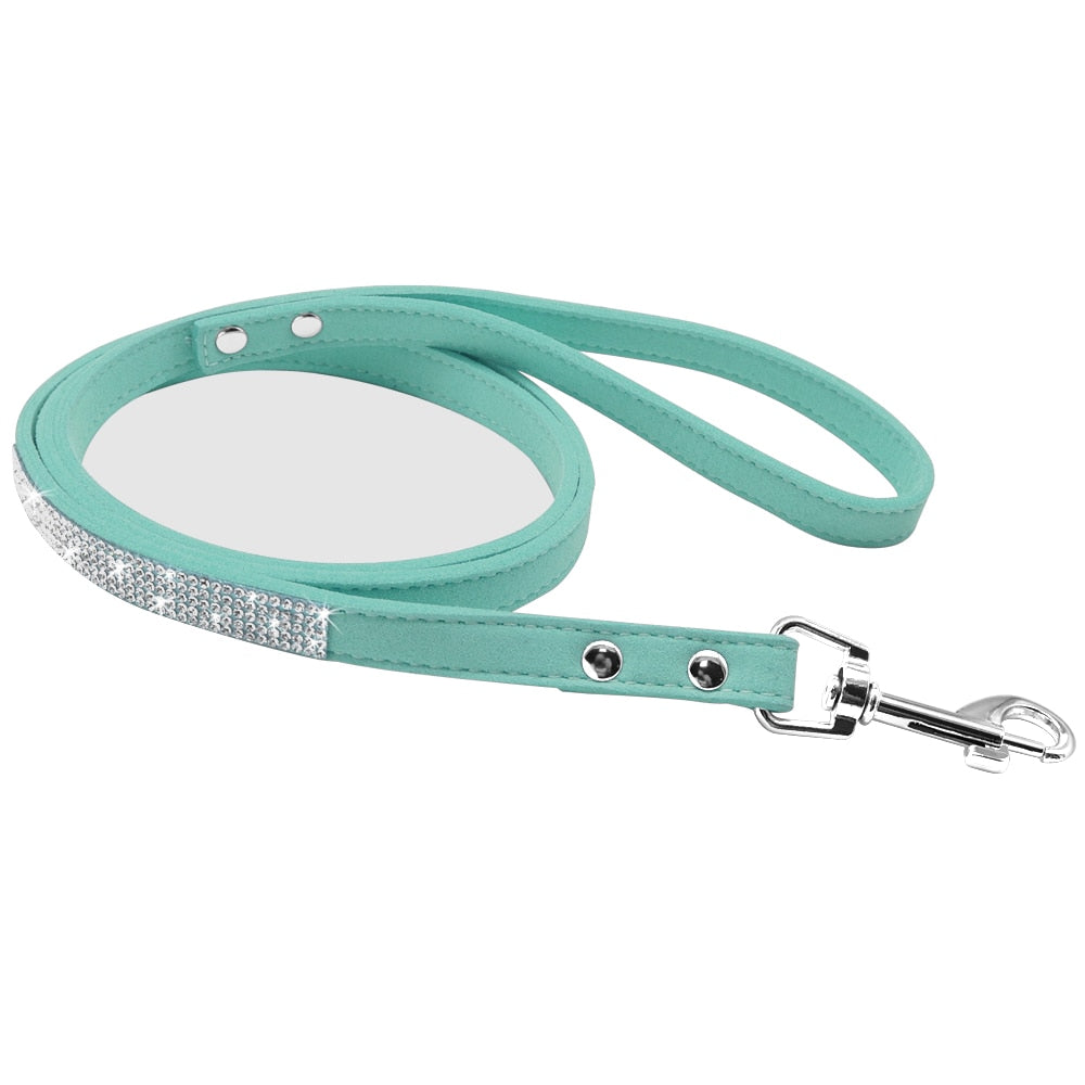 Bling Leather Rhinestone Dog/Cat Collar