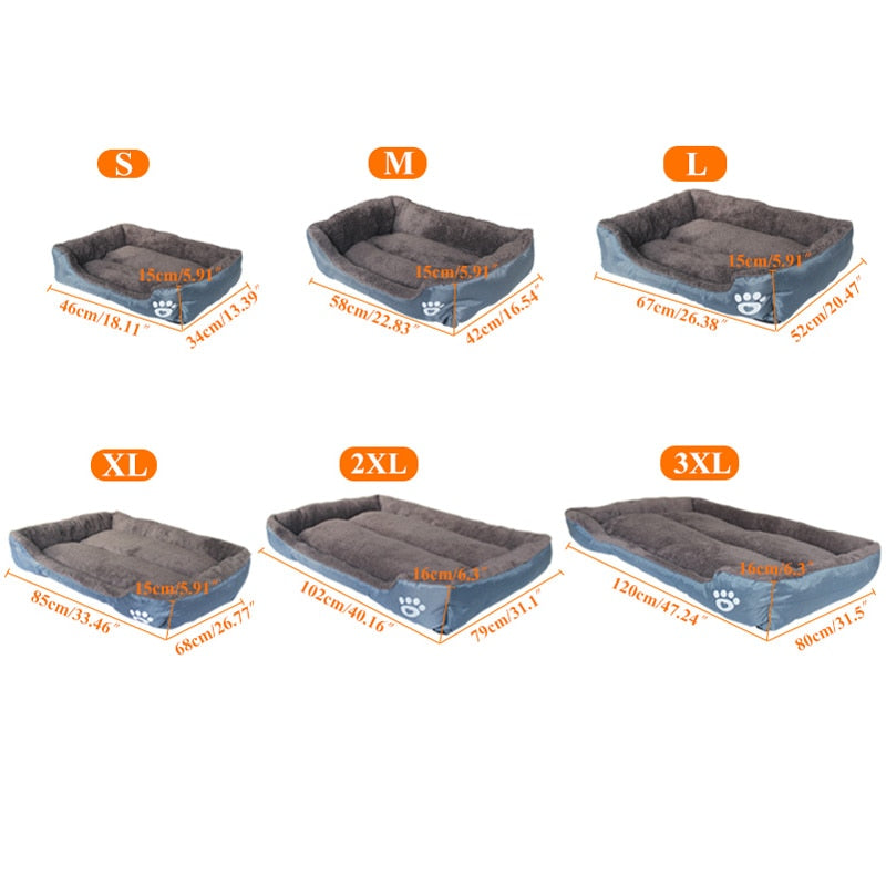 Pet Sofa Beds - Waterproof Bottom - Soft Fleece -S-3XL