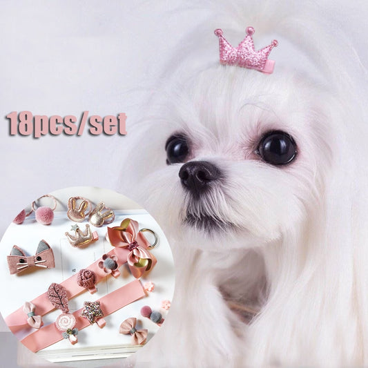 18pc Hair Clip Set For Dog/Cat