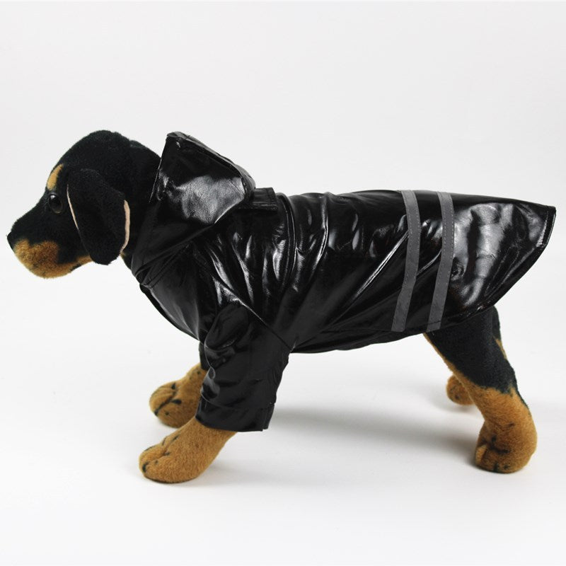 Reflective Solid/Print Dog Rain Coat