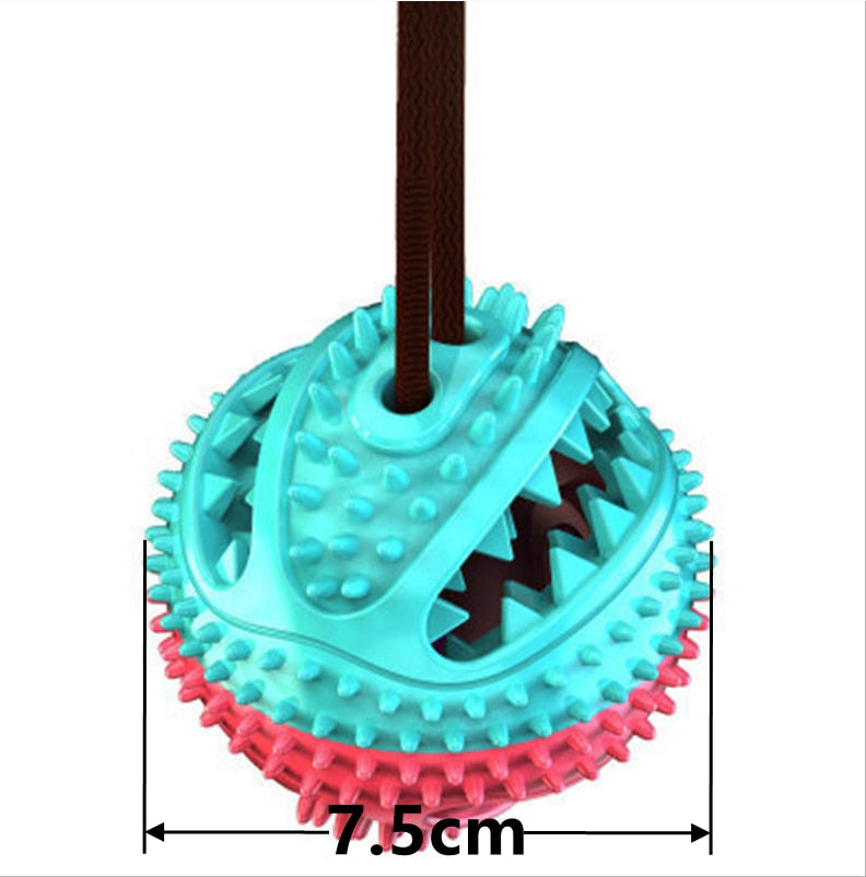 Silicone Suction Cup Tug Interactive Dog Ball